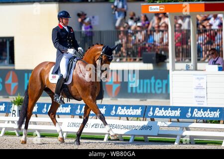 Rotterdam. Paesi Bassi. Il 24 agosto 2019. Gareth Hughes (GBR) equitazione Briolinca classico nel FEI Grand Prix offerte presso il FEI Longines Campionati Europei. Dressage. Credit Elli Birch/SIP Agenzia fotografica/Alamy live news. Foto Stock