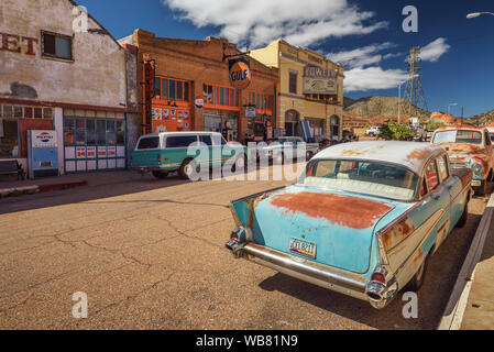 Historic Erie Street a Lowell, ora parte di Bisbee, Arizona Foto Stock