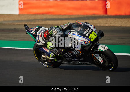 Towcester, Northamptonshire, Regno Unito. 25 Ago, 2019. Cal Crutchlow GBR) e LCR Honda Castrol durante il 2019 GoPro British Grand Prix Moto GP sul circuito di Silverstone. Credito: Gergo Toth/Alamy Live News Foto Stock