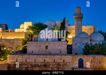 Vista posteriore del Palazzo di Shirvanshahs, Baku, Azerbaijan Foto Stock