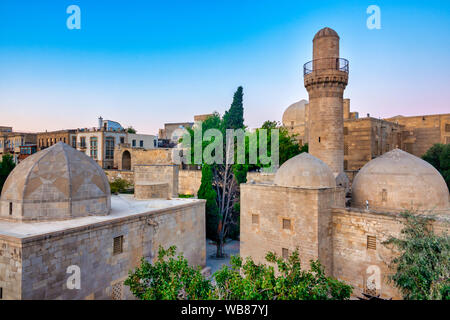 Vista posteriore del Palazzo di Shirvanshahs, Baku, Azerbaijan Foto Stock