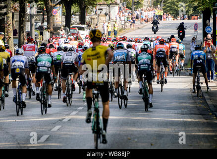 Amburgo, Germania. 25 Ago, 2019. Campo di partenza del UCI WorldTour - Cyclassics, inizia ad Alster con la gara. Credito: Axel Heimken/dpa/Alamy Live News Foto Stock