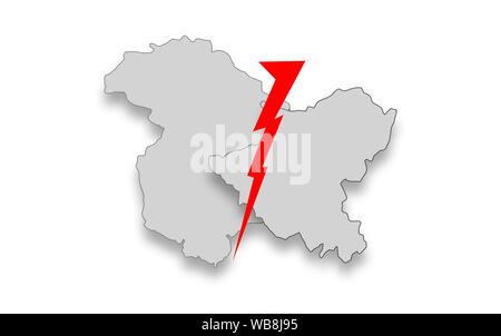 Jammu e Kashmir status speciale, di decodifica Articolo 35bis e Articolo 370 Foto Stock