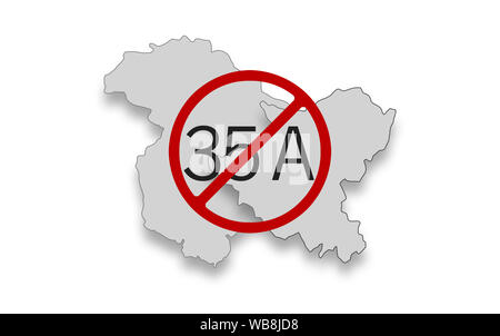 Jammu e Kashmir status speciale, di decodifica Articolo 35bis e Articolo 370 Foto Stock