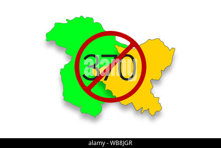 Jammu e Kashmir status speciale, di decodifica Articolo 35bis e Articolo 370 Foto Stock