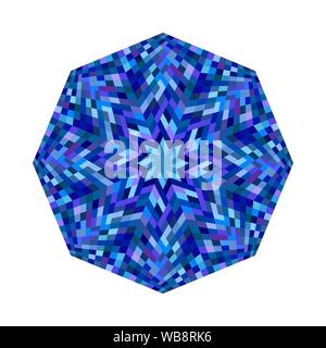 Astratta geometrica isolato con piastrelle a mosaico poligono ottagono - colorati ornamentali vettore elemento di design su sfondo bianco Illustrazione Vettoriale