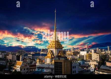 Golden Budda tempio a Bangkok in Tailandia Foto Stock