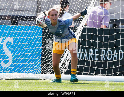 Boreham Wood, Regno Unito. 25 Ago, 2019. BOREHAMWOOD, Inghilterra - AGOSTO25: Megan ha attirato del Tottenham Hotspur Ladies durante la partita amichevole tra le donne di Arsenal e Tottenham Hotspur a Prato Park Stadium il 25 agosto 2019 in Boreham Wood, Inghilterra azione di Credito Foto donne Credit: Azione Foto Sport/Alamy Live News Foto Stock