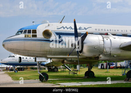 Ilyushin IL-14T aereo, Aeropark è un open-air aviation museum accanto a Piazza Ferenc Liszt International Airport, Budapest, Ungheria Magyarország, Europa Foto Stock