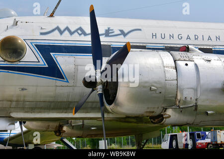 Ilyushin IL-14T aereo, Aeropark è un open-air aviation museum accanto a Piazza Ferenc Liszt International Airport, Budapest, Ungheria Magyarország, Europa Foto Stock