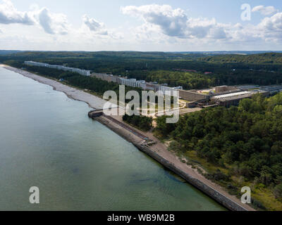 Vista aerea sulla prora, un massiccio progetto costruito dalla Nazi-Regime Foto Stock