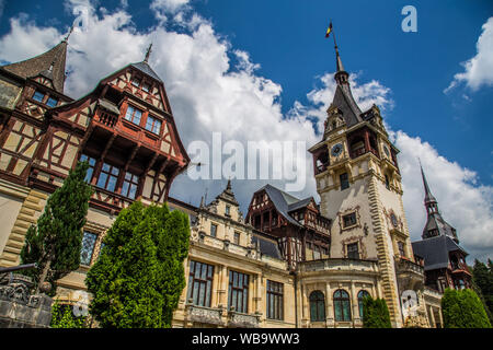 Il Castello di Peles in Transilvania in Europa orientale la Romania Foto Stock