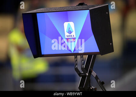 Roma, Italia. 26 Ago, 2019. Roma, Italia - 25 agosto 2019:VAR di Serie A nella partita di calcio tra la Roma e Genova FC, allo Stadio Olimpico di Roma. Credit: Indipendente Agenzia fotografica/Alamy Live News Foto Stock