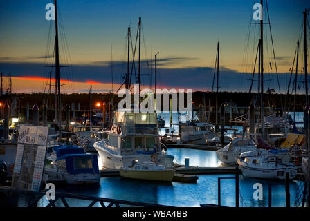 Il porto, popolare punto di sosta per touring yacht. Bundaberg, Queensland, Australia Foto Stock