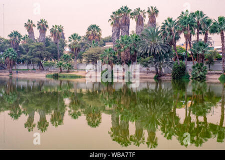 Huacachina oasi nel deserto, Ica, Perù Foto Stock