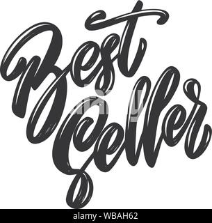 Best seller. Frase scritta su sfondo bianco. Elemento di design per poster, scheda, banner, segno. Illustrazione Vettoriale Illustrazione Vettoriale