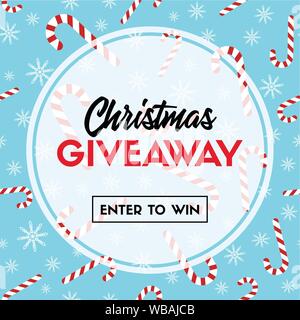 Omaggio natalizio modello con candy canes Illustrazione Vettoriale