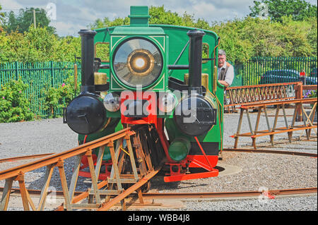 La Monorotaia Lartigue in Listowel, nella contea di Kerry, Repubblica di Irlanda, è un unico sistema ferroviario costruito dal francese Charles Lartigue. Foto Stock