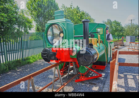 La Monorotaia Lartigue in Listowel, nella contea di Kerry, Repubblica di Irlanda, è un unico sistema ferroviario costruito dal francese Charles Lartigue. Foto Stock