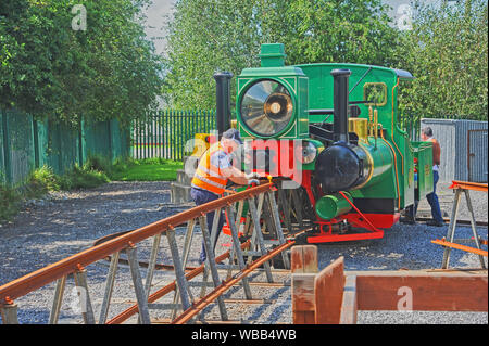 La Monorotaia Lartigue in Listowel, nella contea di Kerry, Repubblica di Irlanda, è un unico sistema ferroviario costruito dal francese Charles Lartigue. Foto Stock