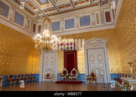 La sala del trono della Regina (regina Teresa) della Residenz di Monaco di Baviera, Monaco di Baviera, Germania. Foto Stock