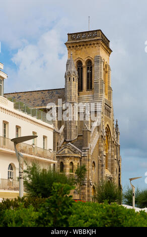 La cattedrale di Notre Dame du Rocher - St Eugenie chiesa in Biarritz, Francia Foto Stock