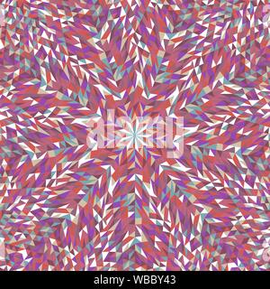 Ipnotico di round con piastrelle a mosaico pattern di sfondo - psichedelico poligonale circolare colorata abstract vector graphic design da piastrelle geometriche Illustrazione Vettoriale