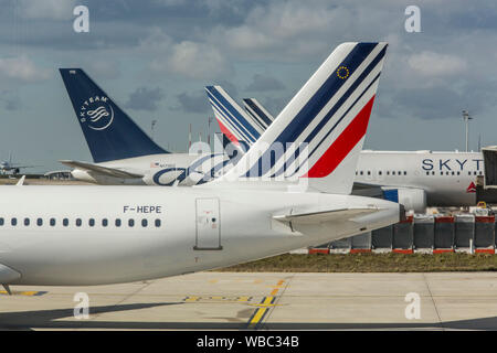 AIR FRANCE aerei all aeroporto di ROISSY Foto Stock