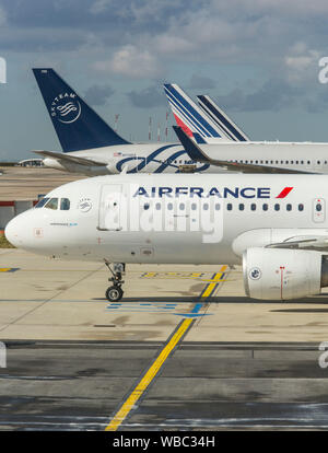 AIR FRANCE aerei all aeroporto di ROISSY Foto Stock