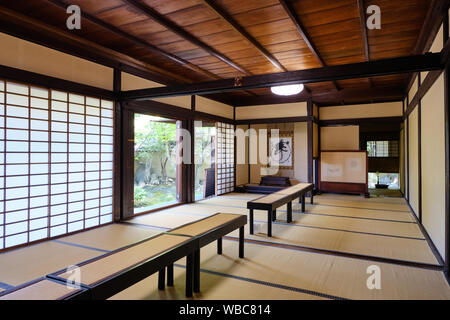 Shoin camera, una sala conferenze della Imanishi Shoin casa tradizionale a Nara, Giappone. Foto Stock