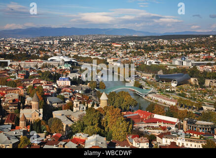 Vista panoramica di Tbilisi. La Georgia Foto Stock