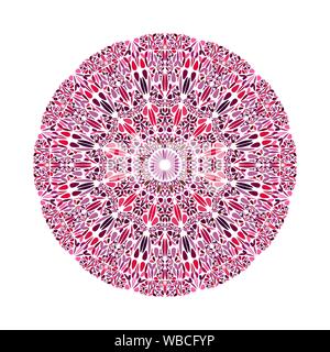 Circolare round colorato disegno botanico mandala - abstract ornamentali vector graphic design da forme geometriche Illustrazione Vettoriale