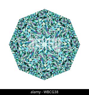Abstract isolato con piastrelle a mosaico simbolo ottagonale modello - geometrica ottagonale vettore colorato elemento di design Illustrazione Vettoriale