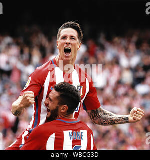 Despedida del Vicente Calderón con doblete de Fernando Torres. Atlético de Madrid 3 - Athletic de Bilbao 1. (21-05-17). Foto Stock