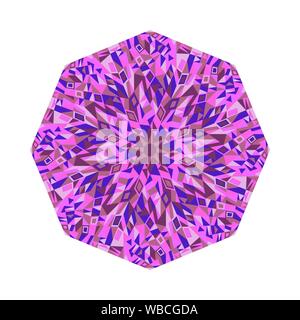 Isolato con piastrelle a mosaico simbolo ottagono - vettore colorato elemento di design da forme geometriche Illustrazione Vettoriale