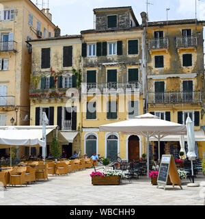 Edifici di Corfù Città Vecchia (Corfu) Grecia Foto Stock