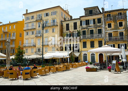 Edifici di Corfù Città Vecchia (Corfu) Grecia Foto Stock