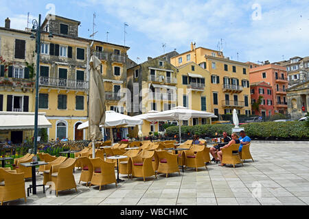 Edifici di Corfù Città Vecchia (Corfu) Grecia Foto Stock