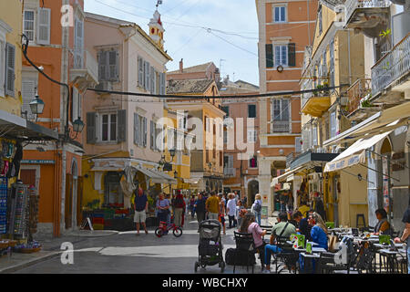 Edifici di Corfù Città Vecchia (Corfu) Grecia Foto Stock