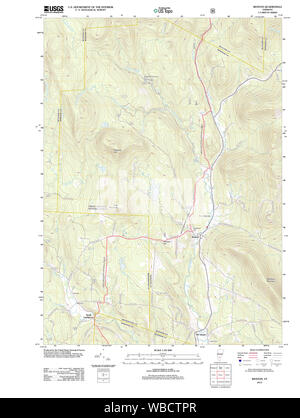 USGS TOPO Map Vermont VT Weston 20120709 TM il restauro Foto Stock