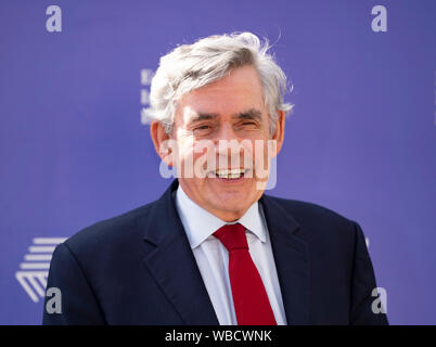 Edimburgo, Scozia, Regno Unito. Il 26 agosto 2019. Gordon Brown visiti la Edinburgh International Book Festival. Iain Masterton/Alamy Live News. Foto Stock