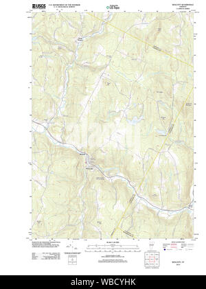 USGS TOPO Map Vermont VT Wolcott 20120627 TM il restauro Foto Stock