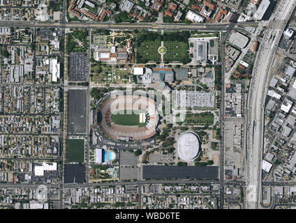 La fotografia aerea del Memorial Coliseum di Los Angeles, California, USA. Immagine raccolta sulla luglio 07, 2016. Foto Stock