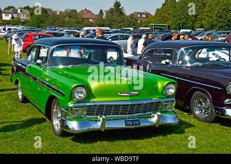 Agosto lunedì festivo 2019. Classic Car Show a Hazlemere Fete, Buckinghamshire, UK. 26/8/19 Foto Stock