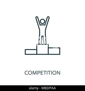 Profilo di concorrenza icona. Linea sottile elemento concetto dalla gestione del rischio raccolta di icone. Creative icona di concorrenza per le applicazioni mobili e di utilizzo del web Illustrazione Vettoriale