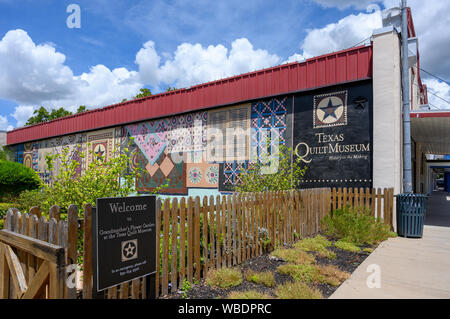 La Grange, Texas - Agosto 23, 2019: Texas Museo Quilt in La Grange City in Fayette County nel sud-est della Texas, Stati Uniti Foto Stock