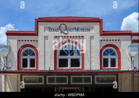 La Grange, Texas - Agosto 23, 2019: Texas Museo Quilt in La Grange City in Fayette County nel sud-est della Texas, Stati Uniti Foto Stock