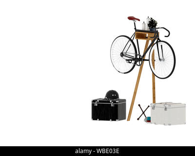 3D render noleggio e custodia rigida Foto Stock