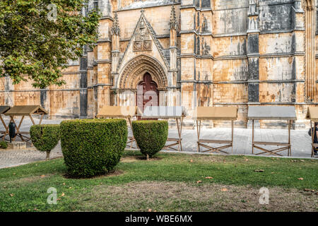 Monastero di Batalha,Portogallo. Originariamente, e ufficialmente noto come il Monastero di Santa Maria della Vittoria. UNESCO - Sito Patrimonio dell'umanità. Foto Stock