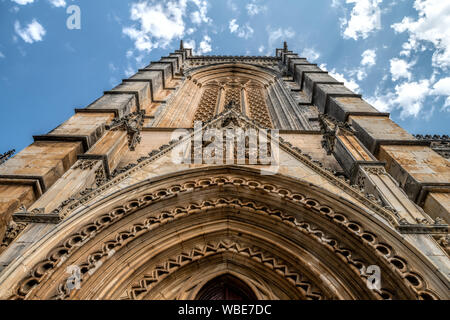 Dettagli architettonici del Monastero di Batalha in Batalha, Portogallo Foto Stock